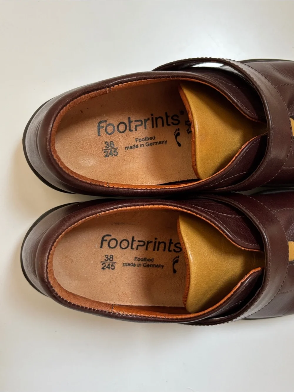Birkenstock Footprints Women's Leather Mary Jane Flats - Burgundy Size 38